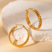Classic Wheat Hoop Earrings