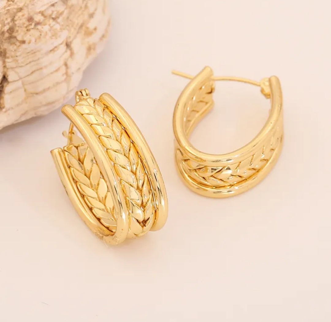 U-shaped Wheat Earrings