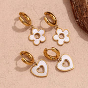 White Drip Cute Earrings