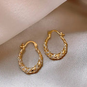 Twist Buckle Hoop Earrings