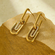 Paper Clip Dangle Earrings
