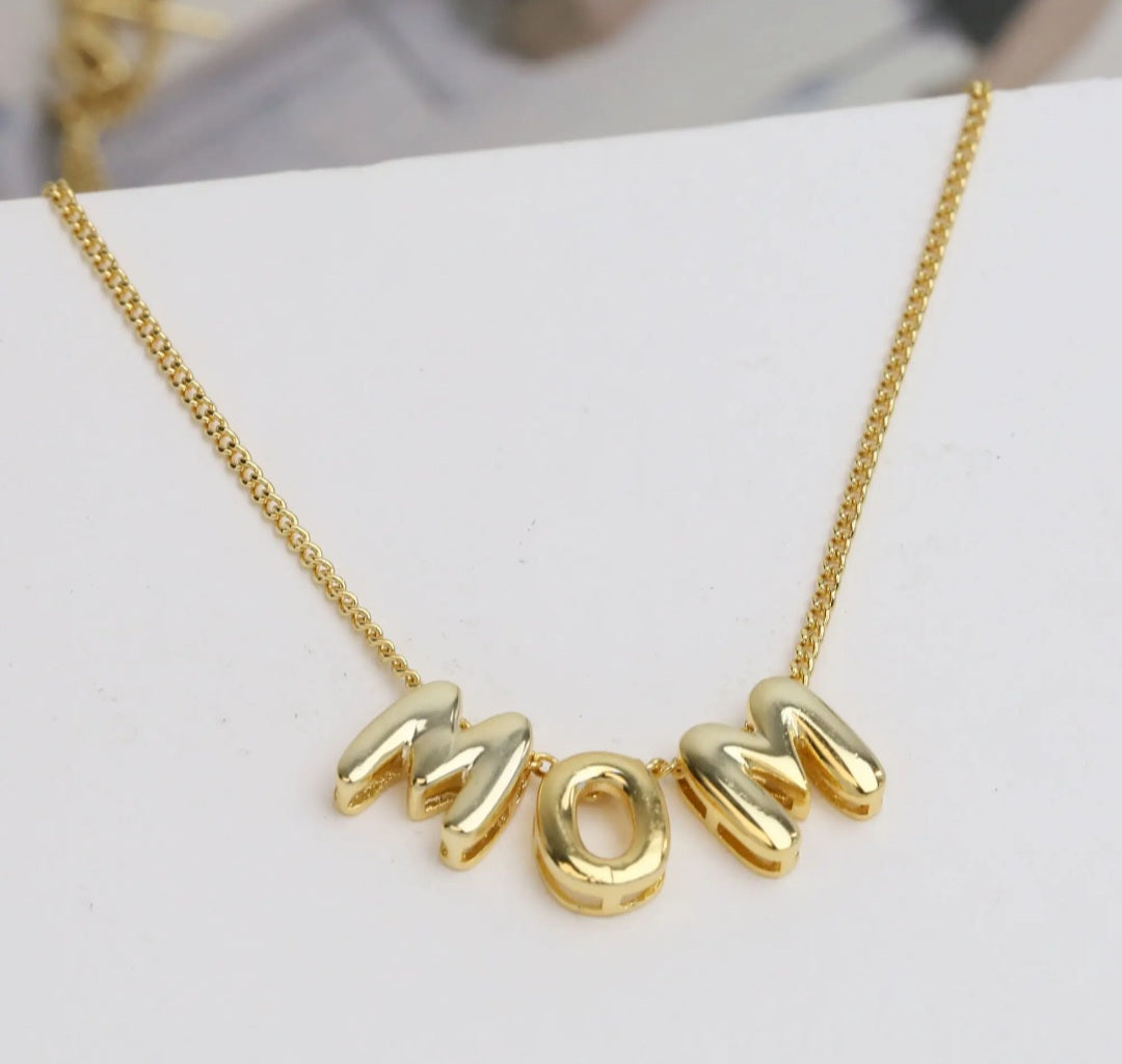 Bubble Ma/Mom/Mama Necklace