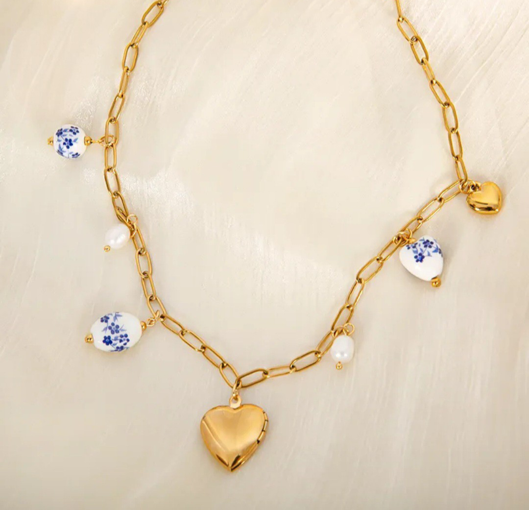 Heart Locket Charm Necklace