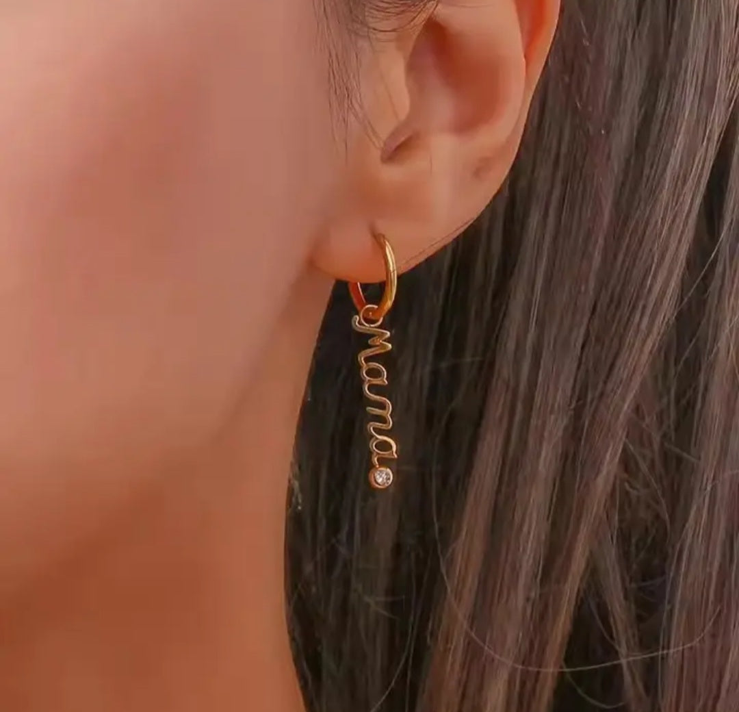Mama Mini Zircon Earrings