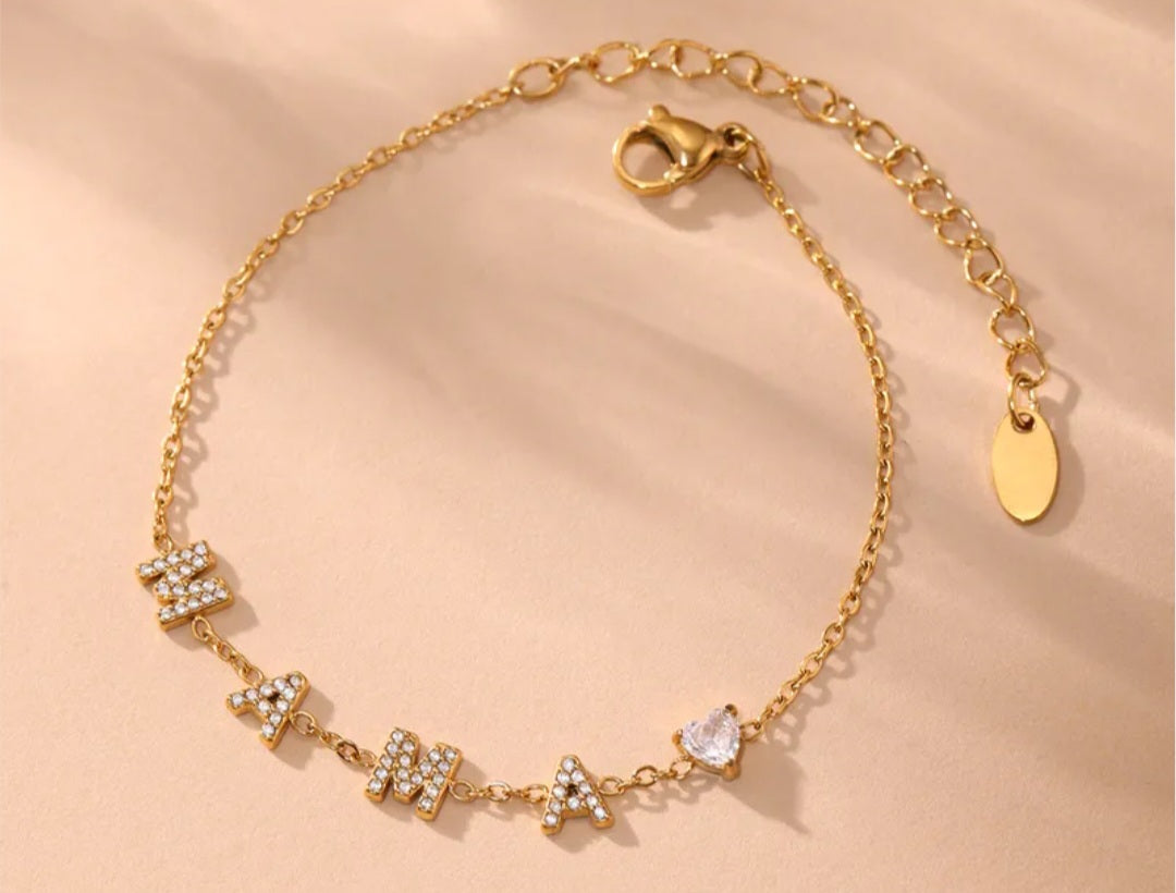 MAMA Heart-shaped 5A Zirconia Bracelet