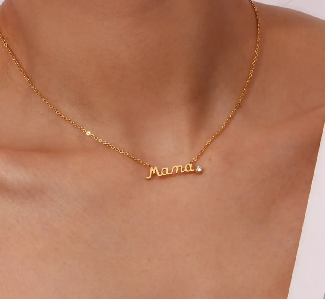 Mama Mini Zircon Necklace