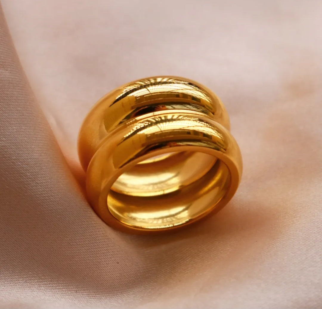 Chunky Double-loop Ring