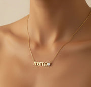 Mama Heart Crystal Necklace