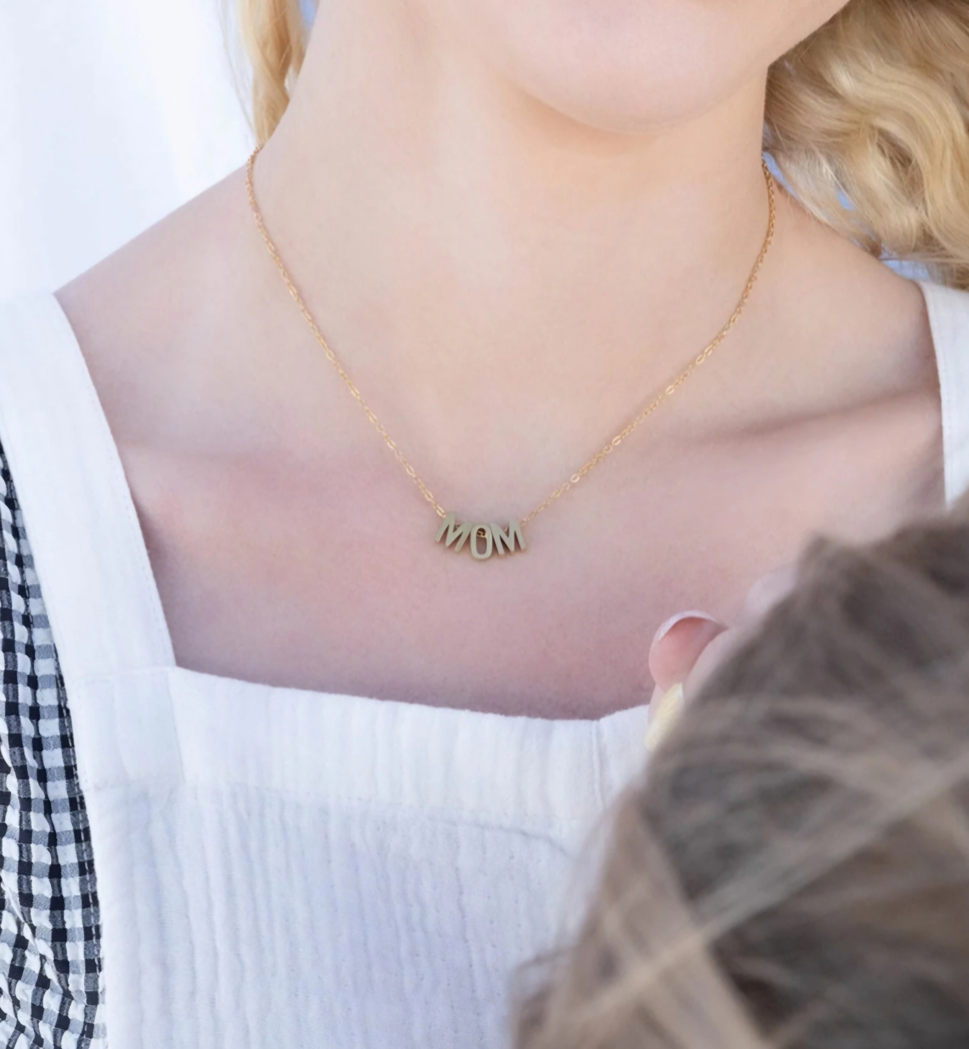 MOM Letter Necklace