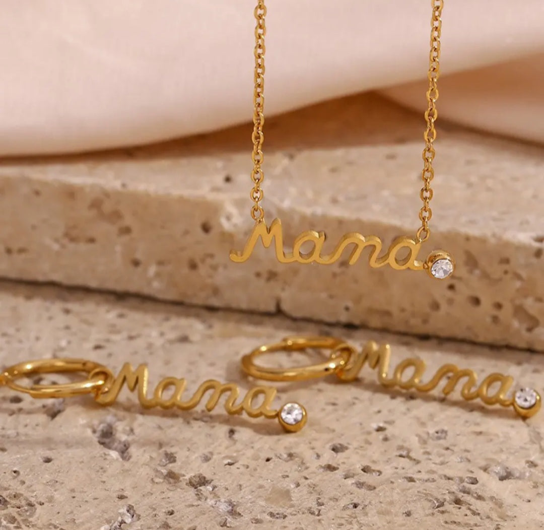 Mama Mini Zircon Necklace