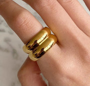 Chunky Double-loop Ring