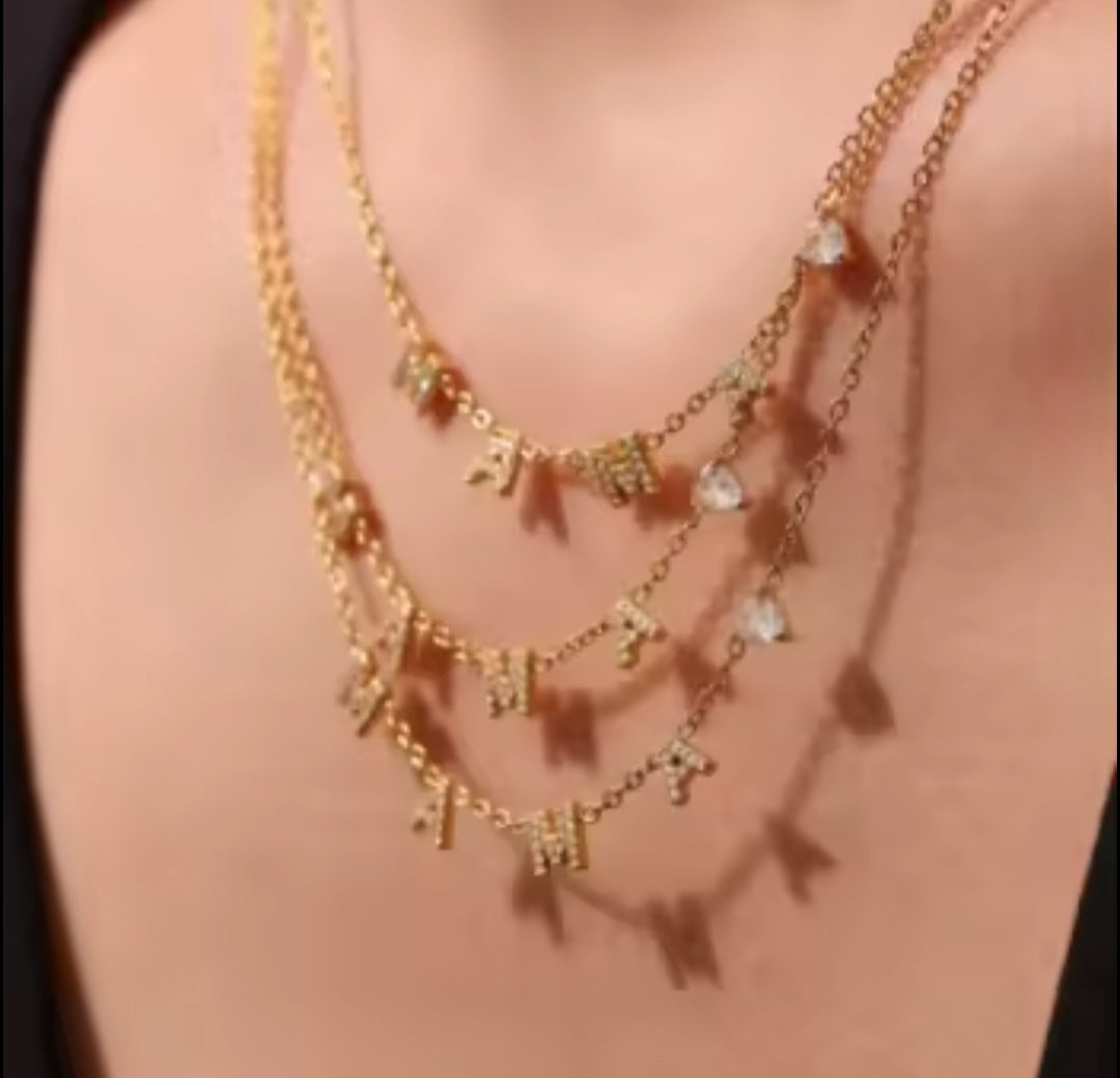MAMA Heart-shaped 5A Zirconia Necklace