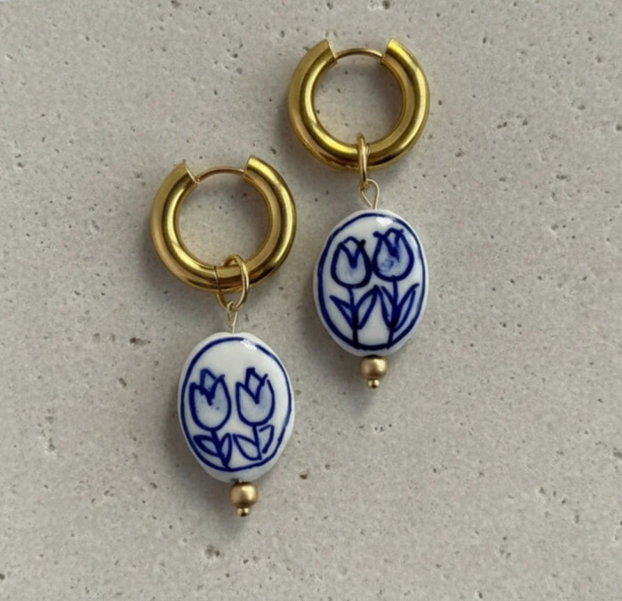 Santorini Dangle Hoop Earring